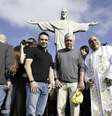 Ancelotti durante visita ao Cristo Redentor  Foto:  @rafaelribeirorio l CBF