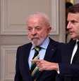 Presidente Luiz Inácio Lula da Silva ao lado do presidente da França, Emmanuel Macron, em Paris 05/06/2025  Foto: CHRISTOPHE PETIT TESSON/REUTERS