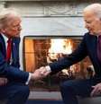 Trump e Biden se cumprimentam  Foto: ANSA / Ansa - Brasil