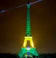 Torre Eiffel iluminada com as cores do Brasil  Foto: Ricardo Stuckert