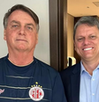O presidente Jair Bolsonaro (PL) e o governador Tarcísio de Freitas (Republicanos) no Hospital Vila Nova Star, na zona sul de São Paulo, em visita em 2023   Foto: Reprodução/Redes Sociais Tarcísio