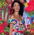 Débora Nascimento usou um vestido floral para o arraial da Arara 2025  Foto: Webert Belicio / Agnews