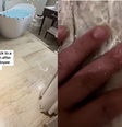 Péssima surpresa em quarto de hotel na cidade de Cancún  Foto: Tiktok/@anastasia.gonz / Reprodução