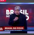Sem camisa nem gravata, Datena pareceu à vontade no novo telejornal  Foto: Reprodução/TV