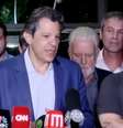 Falando em coletiva de imprensa após reunião com lideranças partidárias, Haddad disse que o governo apresentará uma medida provisória  Foto: Reprodução/YouTube