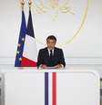 O presidente francês Emmanuel Macron realiza uma coletiva de imprensa no Palácio do Eliseu, em Paris, na sexta-feira, 13 de junho de 2025.  Foto: AP - Michel Euler / RFI