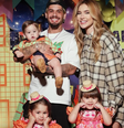 Zé Felipe e Virginia com os filhos após o término  Foto: Reprodução/Instagram/@zefelipe