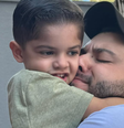 Murilo Huff e o filho, Léo, do relacionamento com Marília Mendonça  Foto: Reprodução/Instagram/@murilohuff