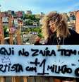 Mileny Leme vinha postando fotos com cartazes e o crescente número de seguidores, até este, emblemático, de 1 milhão.  Foto: Divulgação