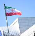 Bandeira iraniana na embaixada do país em Berlim, na Alemanha  Foto: Fabian Sommer/picture alliance via Getty Images / Fabian Sommer/picture alliance via Getty Images