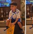 Léo, filho de Marília Mendonça, foi filmado pela avó tocando música da mãe no cajón  Foto: Reprodução/Instagram