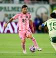 Messi em partida contra o Palmeiras  Foto: Richard Sellers/Sportsphoto/Allstar/Getty Images