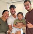 Dona Ruth, Murilo Huff, Leo, filho de Marília Mendonça, e João Gustavo  Foto: Reprodução/Instagram / Contigo