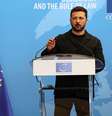 Volodymyr Zelensky participou da cúpula da UE em Bruxelas  Foto: ANSA / Ansa - Brasil