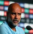O técnico Pep Guardiola, do Manchester City, fala com a imprensa durante o treino/coletiva de imprensa antes da partida do grupo G da Copa do Mundo de Clubes da FIFA 2025 entre Juventus FC e Manchester City FC no Camping World Stadium, em 25 de junho de 2025, em Orlando, Flórida.  Foto: Elsa - FIFA/FIFA via Getty Images