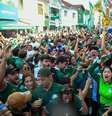 Torcida do Palmeiras acompanhou duelo nos arredores do Allianz Parque   Foto: EDI SOUSA/ATO PRESS / Estadão