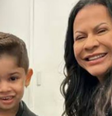 Ruth Dias, mãe de Marilia Mendonça, e o neto, Léo  Foto: Reprodução/Instagram/@donaruthoficial
