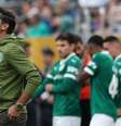 Técnico Abel Ferreira à frente de seus comandados no Palmeiras  Foto: César Greco/Palmeiras / Flickr