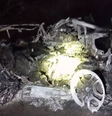 Carro de Diogo Jota ficou destruído após acidente  Foto: Reproduação/X/EcoNews2025