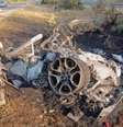 O carro pegou fogo e os dois ocupantes — Diogo Joga e seu irmão André Silva — morreram  Foto: Reprodução/CNN 