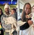 Neymar posa com Mavie e uma convidada | Nadine posa com Helena   Foto: Reprodução | Instagram