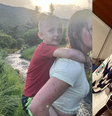 Fotógrafa e o filho são atingidos por raio  Foto: Reprodução/Facebook