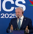 Lula conversa com a imprensa após reunião do Brics  Foto: Reprodução/CanalGov/Youtube