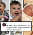 Resposta de Neymar à publicação sobre suas filhas  Foto: Instagram / Reprodução