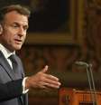 O presidente francês, Emmanuel Macron, durante discurso em Londres (8 de julho de 2025).  Foto: AP - Alastair Grant / RFI