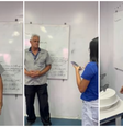 Porteiro de escola se emociona ao ser convidado por alunos para ser padrinho de formatura  Foto: Reprodução/@araujo_ju._(tk) | @myhoodbr