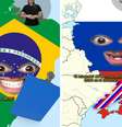 Vídeo que fala sobre Brics mostra mapa da Rússia com parte do território da Ucrânia com bandeira russa  Foto: Reprodução/Instagram