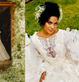 Maria de Fátima usou vestido emprestado pela influenciadora Thássia Naves em 'Vale Tudo'  Foto: Reprodução/Instagram