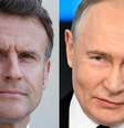 Montagem de fotos mostra o presidente francês Emmanuel Macron (à esquerda) e seu colega russo Vladimir Putin (à direita).  Foto: AFP - LUDOVIC MARIN,ALEXANDER NEMENOV / RFI