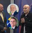 O apresentador William Travassos e o sensitivo Rodrigo Tudor na pauta de previsões no 'Brasil Urgente': Lula e Bolsonaro citados de maneira polêmica  Foto: Reprodução/TV (Fotos dos presidentes: Divulgação/PR)