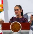 Claudia Sheinbaum, presidente do México, reagiu a tarifas de Trump  Foto: Getty Images