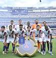Elenco do PSG antes do jogo contra o Chelsea pela final da Copa do Mundo de Clubes  Foto: Reprodução/X/@PSG_inside