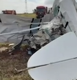 Avião que caiu em São José do Rio Preto, interior de São Paulo  Foto: Reprodução/Instagram/@corpodebombeirosdapmesp
