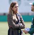 Leila Pereira quer Abel Ferreira até 2027 –  Foto: Cesar Greco/Palmeiras / Jogada10