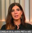 Andréia Sadi se comoveu após rever trechos de entrevistas em que Preta Gil comentou sobre o amor à vida e a possibilidade de morrer de câncer  Foto: Reprodução/TV