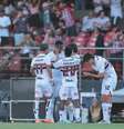Jogadores do São Paulo e do Fluminense disputam bola –  Foto: Paulo Pinto / São Paulo FC / Jogada10