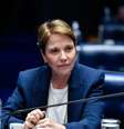 Senadora Tereza Cristina (PP-MS) faz parte de comitiva que está nos EUA para negociações antes de taxas de 50% contra importações brasileiras entrarem em vigor nos EUA  Foto: Edilson Rodrigues/Agência Senado / Estadão