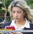 Repórter Clara Nery sofreu tentativa de furto de motociclista no Rio  Foto: Reprodução/Band