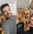 Tom Bueno resgatou Amora das ruas em 2018  Foto: Reprodução/Arquivo pessoal