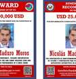 Segundo o governo americano, Maduro é o líder da organização criminosa envolvida com tráfico de drogas e terrorismo  Foto: Reprodução: X