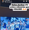 Rafael, ex-jogador do Botafogo, se empolgou ao comemorar gol de antigo companheiro: 'sac*do delício'  Foto: Reprodução/ Instagram @orafa2
