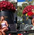 Virginia foi surpreendia com caminhão de flores gigante  Foto: Reprodução/Instagram