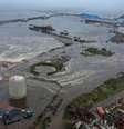 Houve inundações na região de Sakhalin, na Rússia, por causa de ondas gigantes causadas pelo terremoto  Foto: EPA / BBC News Brasil
