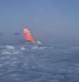 Imagem da erupção do vulcão Klyuchevskoy, divulgada nesta quarta-feira, 30  Foto: Filial de Kamchatka do Centro Federal de Pesquisa de Levantamentos Geofísicos da Academia Russa de Ciências/Telegram