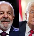 Lula volta a falar em soberania nacional após tarifaço de Trump  Foto: Christopher Furlong/Getty Images; Ton Molina/NurPhoto via Getty Images