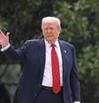 Donald Trump acena para a imprensa na Casa Branca, nesta terça-feira, 5  Foto: Win McNamee/Getty Images